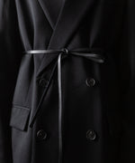 画像をギャラリービューアに読み込む, 【ssstein】W/SI SATIN PEAK LAPEL SHORT COAT - BLACK
