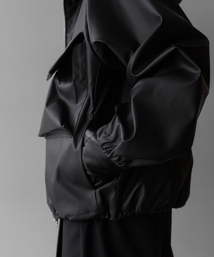stein(シュタイン)の24SSコレクションHOODED SHORT JACKETのBLACK(CORTING)  代替テキストを編集
