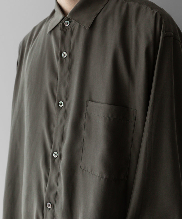 【stein】ssstein シュタインのOVERSIZED CUPRO LS SHIRT - GREY KHAKI 公式通販サイトsession福岡セレクトショップ