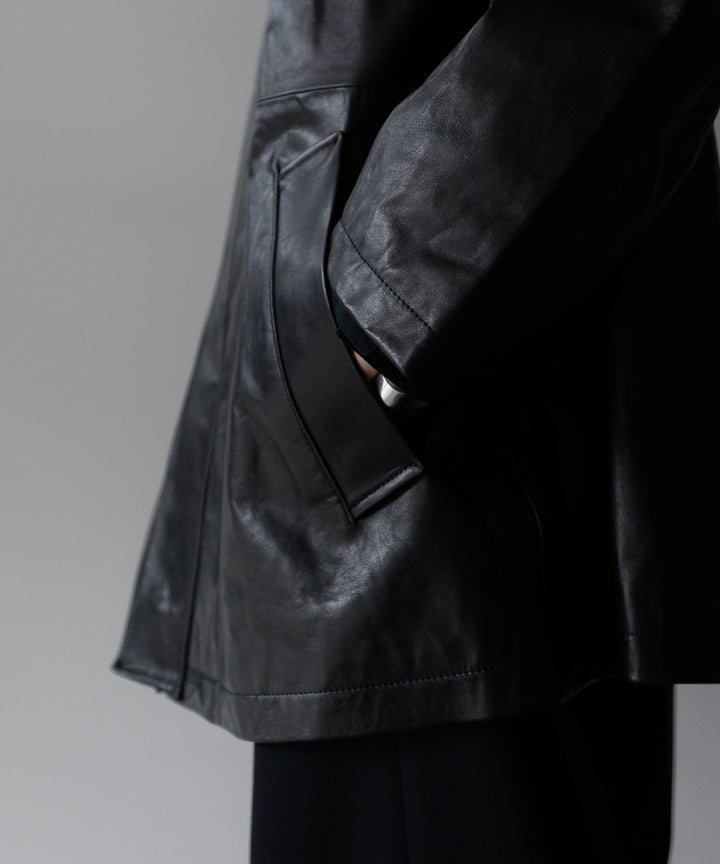 stein シュタイン 23AW LEATHER ZIP JACKET - BLACK sessionセッション福岡セレクトショップ 公式通販サイト