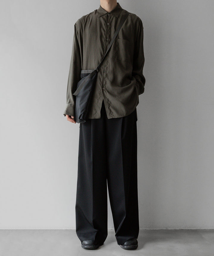 【stein】ssstein シュタインのOVERSIZED CUPRO LS SHIRT - GREY KHAKI 公式通販サイトsession福岡セレクトショップ
