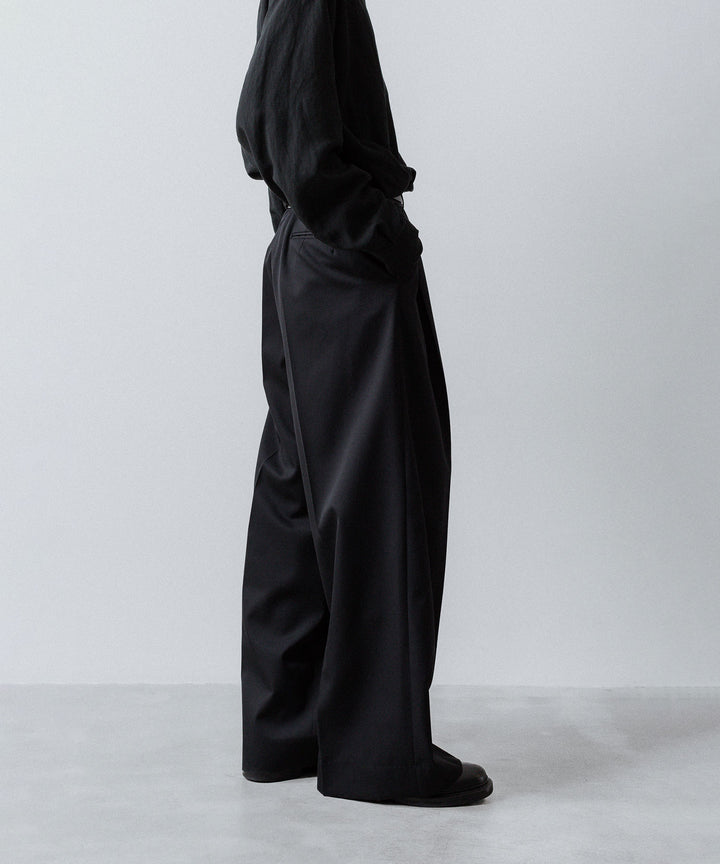 ssstein(シュタイン)のEXTRA WIDE TROUSERS (2/90 WOOL GABARDINE) - BLACKの公式通販サイトsession福岡セレクトショップ