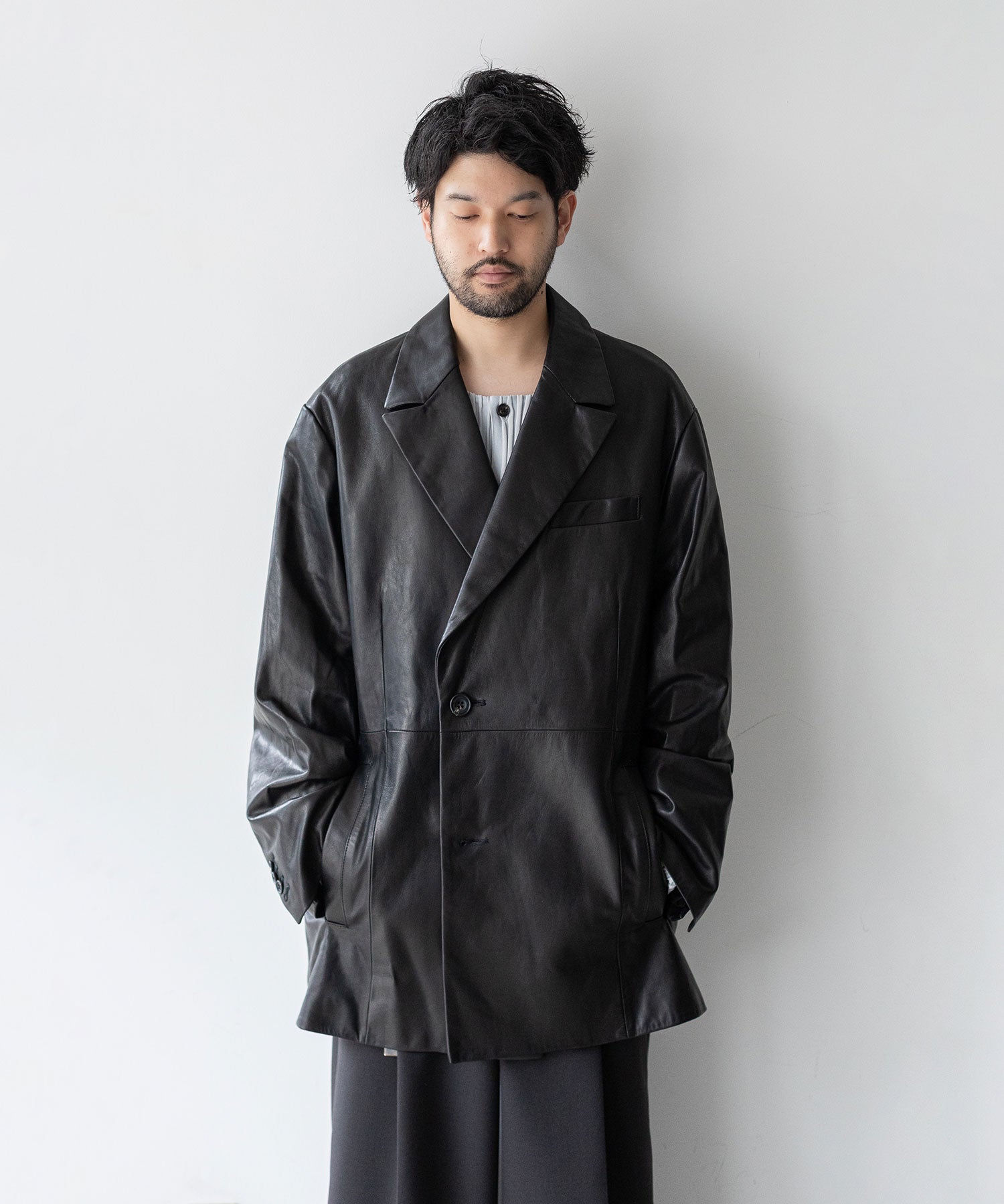 stein / シュタイン】LEATHER DOUBLE BREASTED JACKET - BLACK | 公式 ...