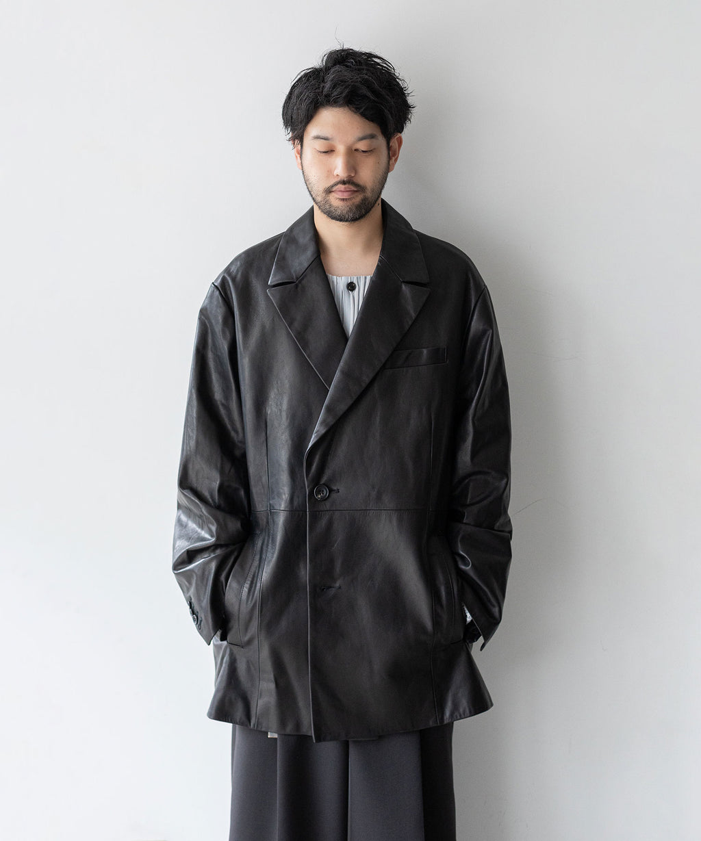 【stein】シュタインのLEATHER DOUBLE BREASTED JACKET - BLACK 公式通販session福岡セレクトショップ