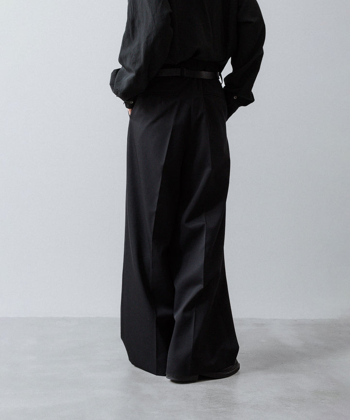 ssstein(シュタイン)のEXTRA WIDE TROUSERS (2/90 WOOL GABARDINE) - BLACKの公式通販サイトsession福岡セレクトショップ