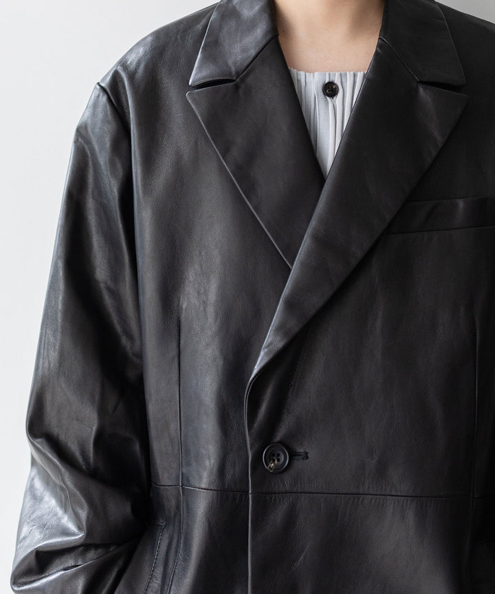 【stein】シュタインのLEATHER DOUBLE BREASTED JACKET - BLACK 公式通販session福岡セレクトショップ