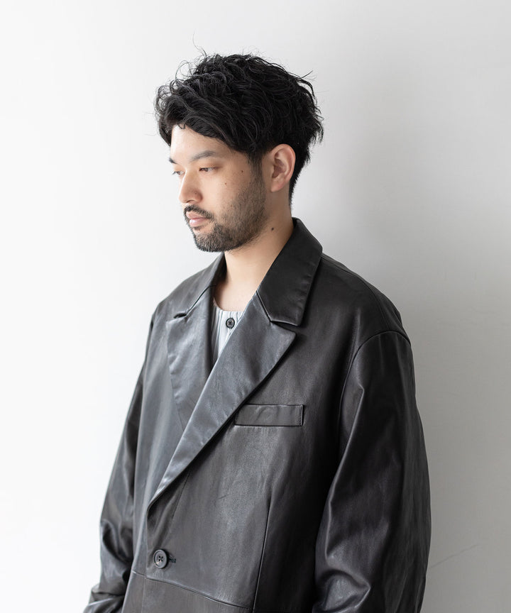 【stein】シュタインのLEATHER DOUBLE BREASTED JACKET - BLACK 公式通販session福岡セレクトショップ