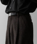 画像をギャラリービューアに読み込む, ssstein(シュタイン)の24AWコレクション EXTRA WIDE TROUSERS (HARRIS TWEED) - DARK BROWN 公式通販サイトsession福岡セレクトショップ
