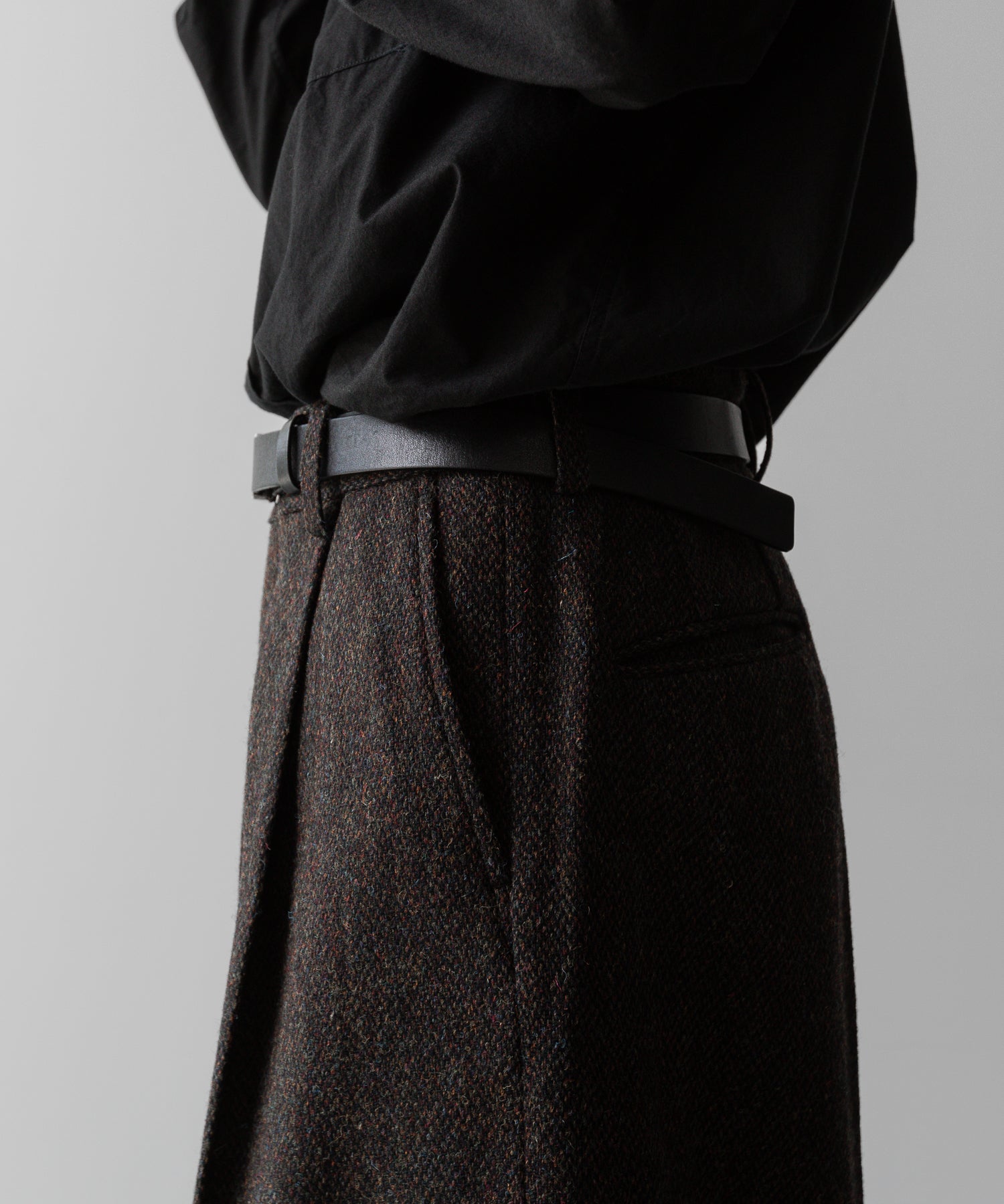 ssstein(シュタイン)の24AWコレクション EXTRA WIDE TROUSERS (HARRIS TWEED) - DARK BROWN 公式通販サイトsession福岡セレクトショップ