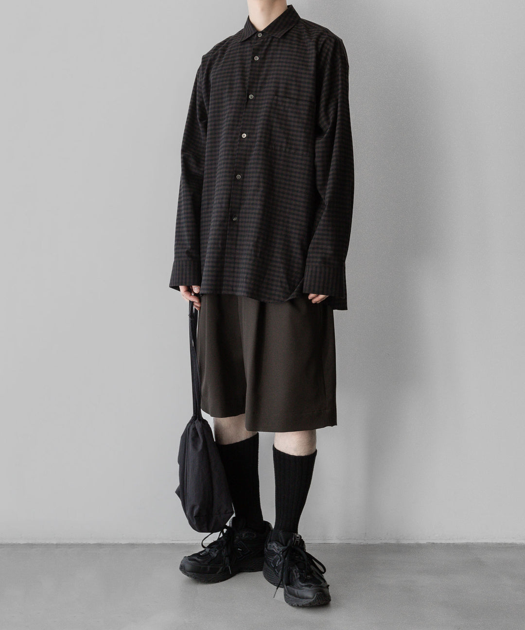 ssstein stein(シュタイン)の24SSコレクションOVERSIZED DOWN PAT SHIRTのGINGHAM(KHAKI)公式通販サイトsession福岡セレクトショップ
