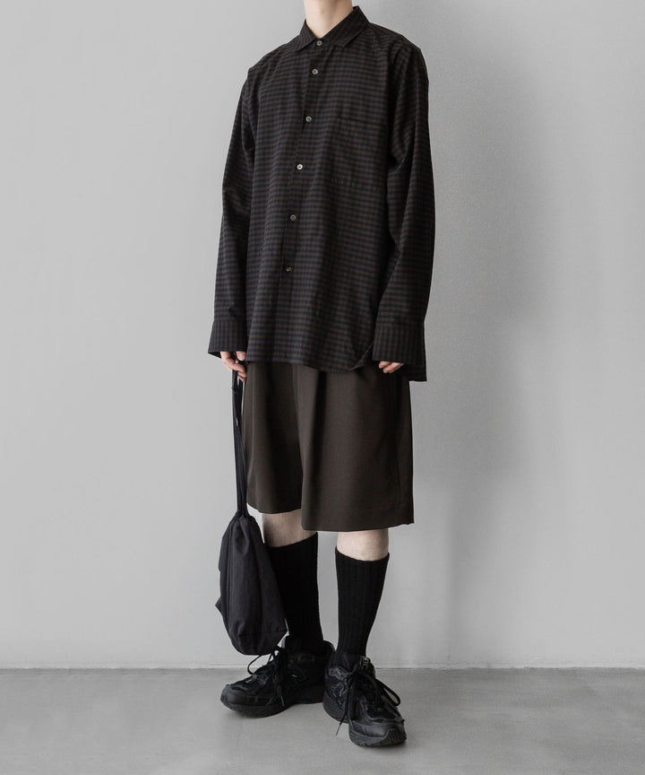 ssstein stein(シュタイン)の24SSコレクションOVERSIZED DOWN PAT SHIRTのGINGHAM(KHAKI)公式通販サイトsession福岡セレクトショップ