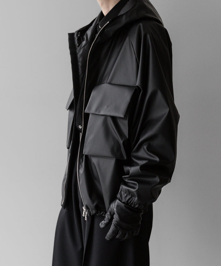 stein(シュタイン)の24SSコレクションHOODED SHORT JACKETのBLACK(CORTING)  代替テキストを編集