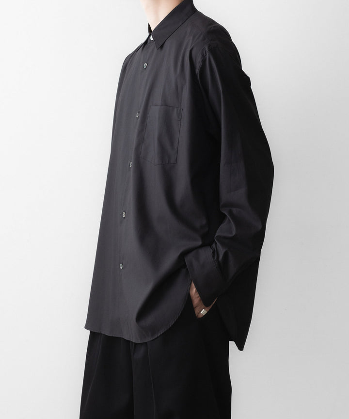 ssstein(シュタイン)の PIMA COTTON OVERSIZED REGULAR COLLAR SHIRT - BLACKの公式通販サイトsession福岡セレクトショップ