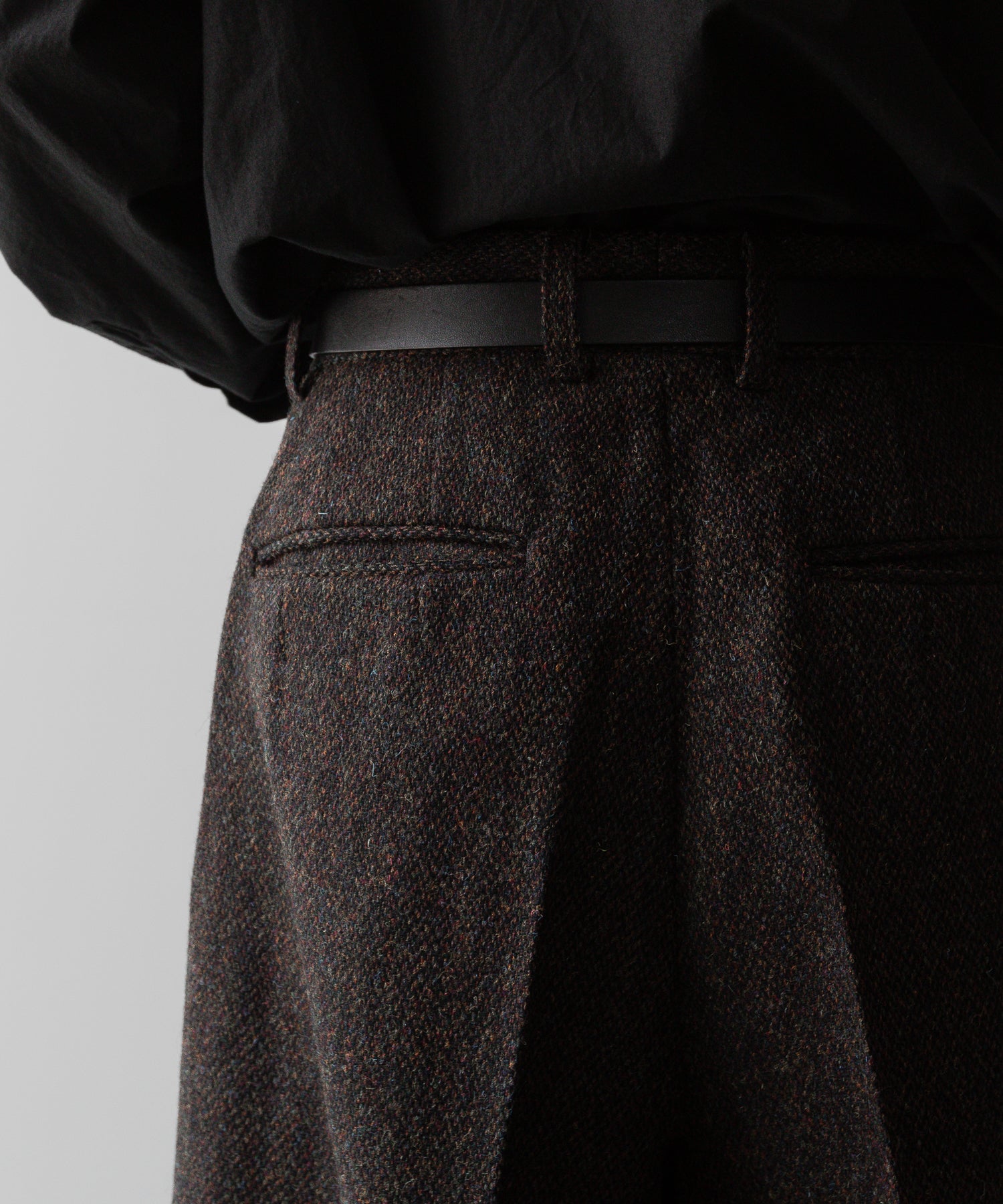 ssstein(シュタイン)の24AWコレクション EXTRA WIDE TROUSERS (HARRIS TWEED) - DARK BROWN 公式通販サイトsession福岡セレクトショップ