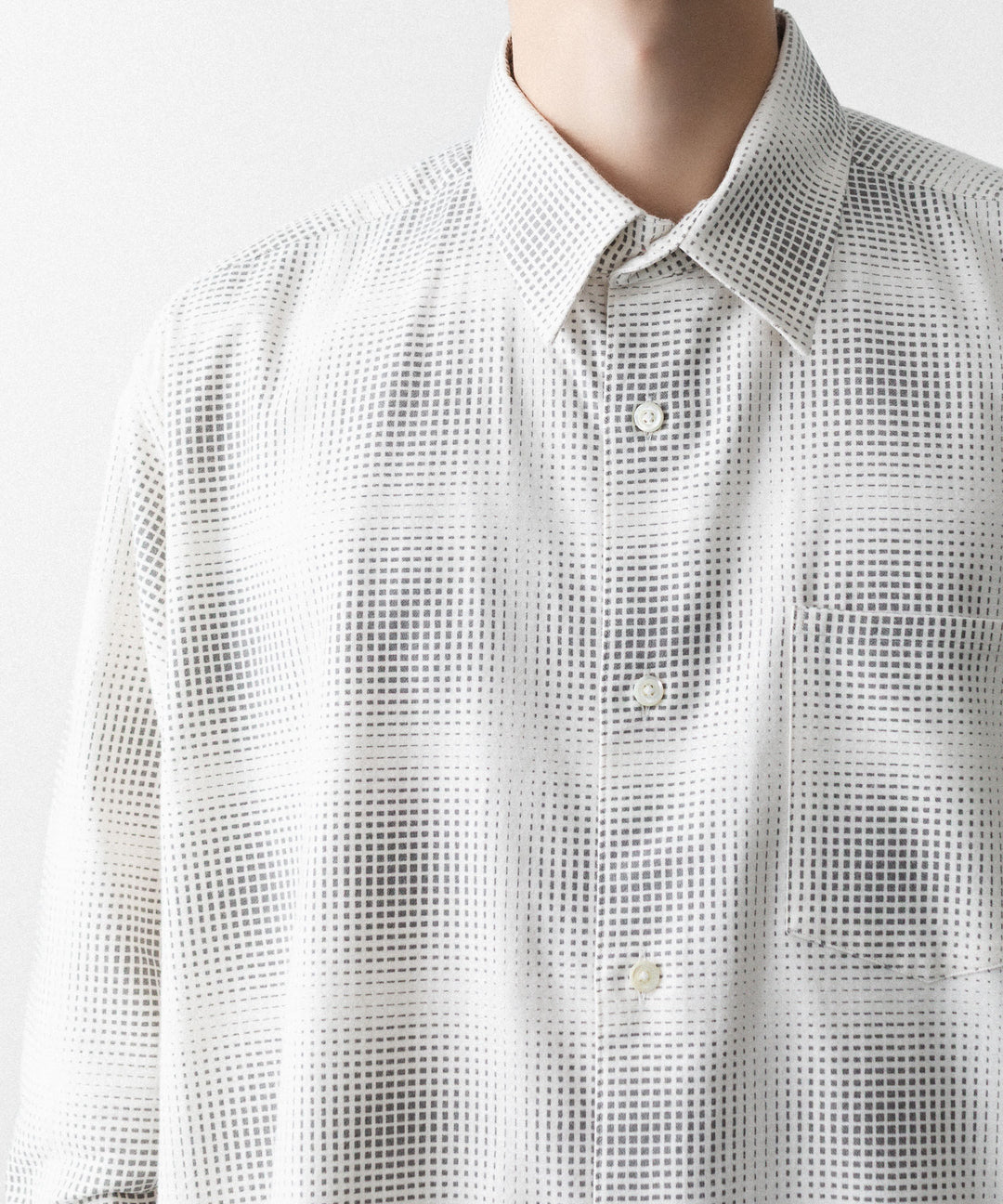 REVERBERATE リバーバレイトのFLANNEL SHIRTのWHITE×GREY 公式通販サイトsession福岡セレクトショップ