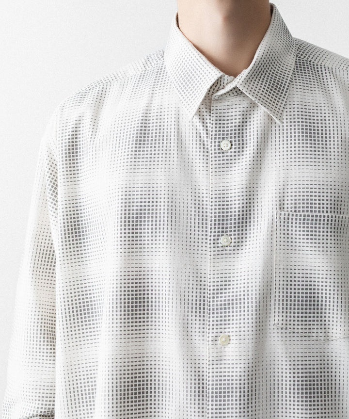 REVERBERATE リバーバレイトのFLANNEL SHIRTのWHITE×GREY 公式通販サイトsession福岡セレクトショップ