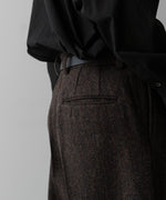 画像をギャラリービューアに読み込む, ssstein(シュタイン)の24AWコレクション EXTRA WIDE TROUSERS (HARRIS TWEED) - DARK BROWN 公式通販サイトsession福岡セレクトショップ
