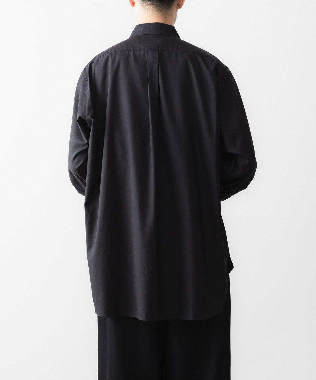 ssstein(シュタイン)の PIMA COTTON OVERSIZED REGULAR COLLAR SHIRT - BLACKの公式通販サイトsession福岡セレクトショップ