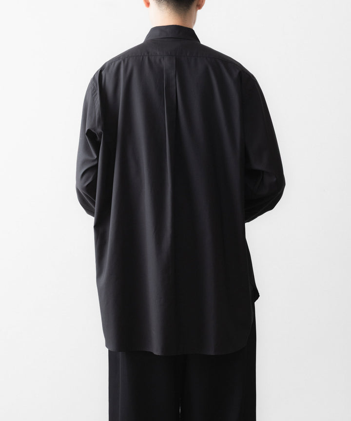 ssstein(シュタイン)の PIMA COTTON OVERSIZED REGULAR COLLAR SHIRT - BLACKの公式通販サイトsession福岡セレクトショップ