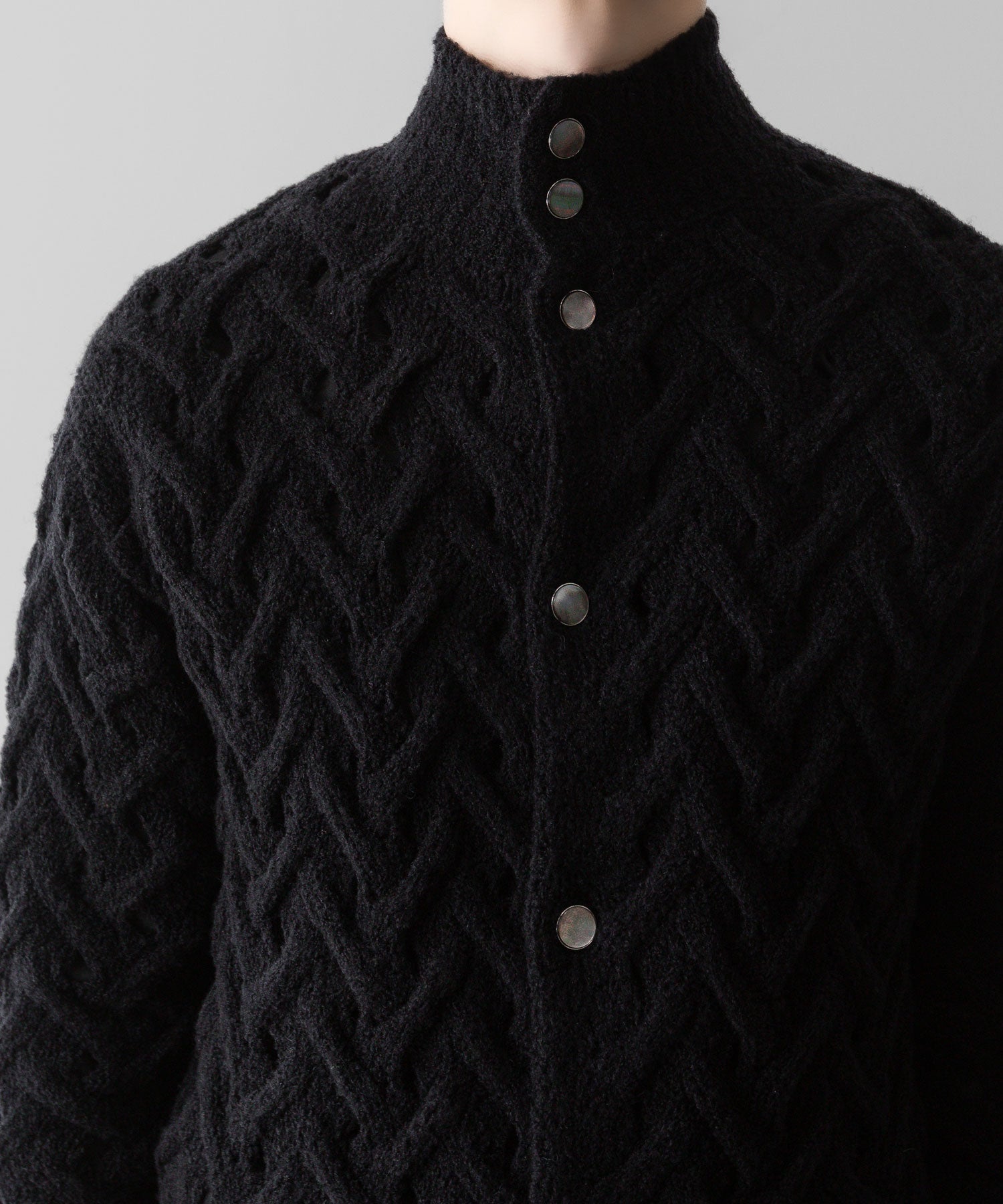 Fujimoto フジモトのPATTERNED FEATHERY CARDIGAN - BLACKの公式通販サイトsession福岡セレクトショップ