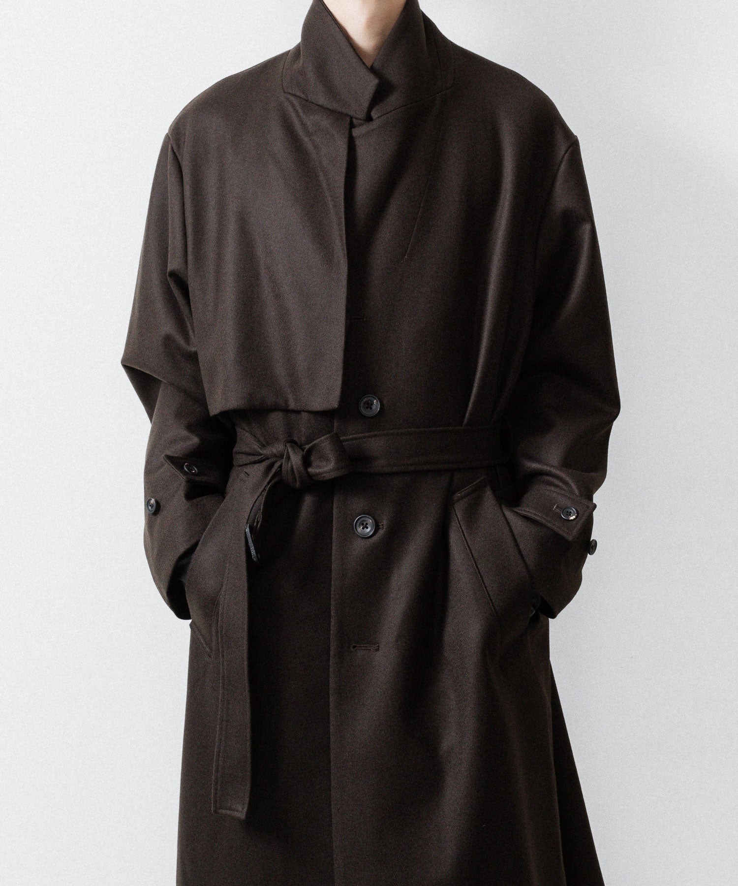 ssstein / シュタイン】LAY CHESTER COAT - GREY BROWN | 公式
