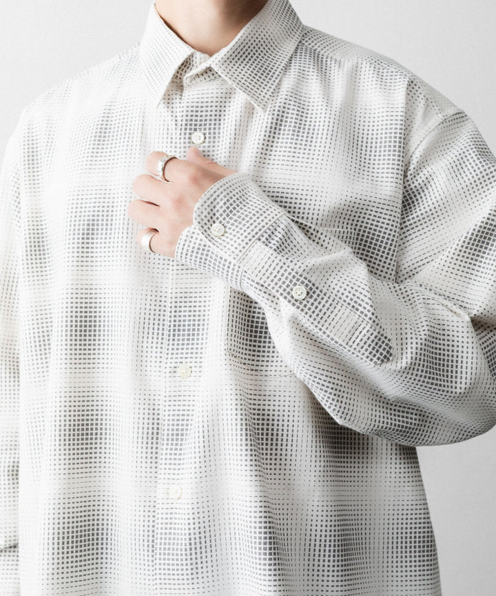 REVERBERATE リバーバレイトのFLANNEL SHIRTのWHITE×GREY 公式通販サイトsession福岡セレクトショップ
