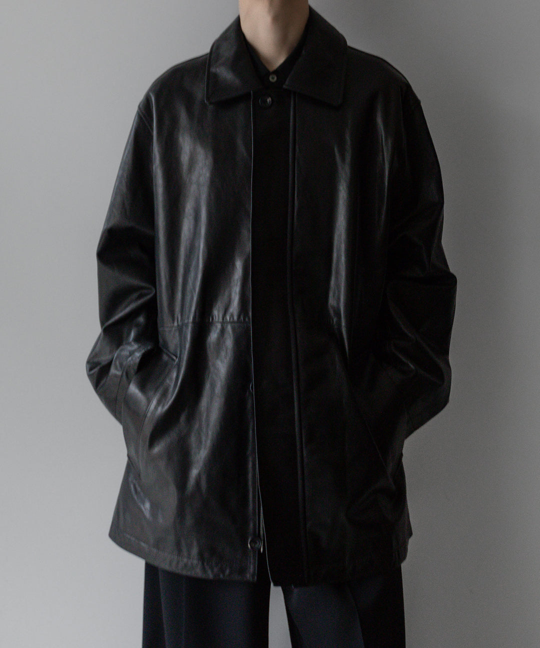 stein シュタイン 23AW LEATHER ZIP JACKET - BLACK sessionセッション福岡セレクトショップ 公式通販サイト