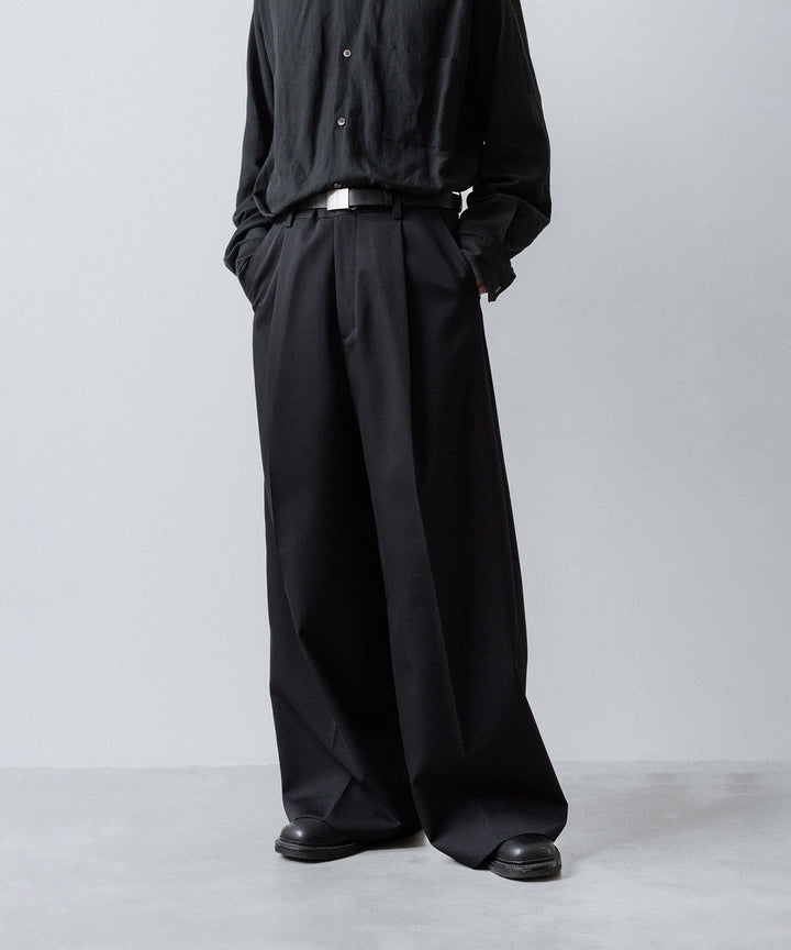 ssstein(シュタイン)のEXTRA WIDE TROUSERS (2/90 WOOL GABARDINE) - BLACKの公式通販サイトsession福岡セレクトショップ
