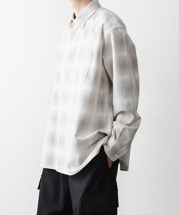 REVERBERATE リバーバレイトのFLANNEL SHIRTのWHITE×GREY 公式通販サイトsession福岡セレクトショップ