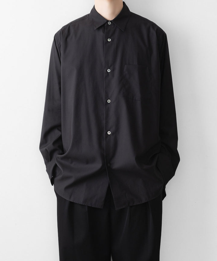 ssstein(シュタイン)の PIMA COTTON OVERSIZED REGULAR COLLAR SHIRT - BLACKの公式通販サイトsession福岡セレクトショップ