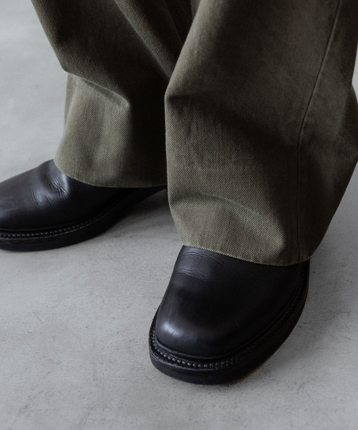 INTÉRIM インテリムのHEAVY PIMA TWILL  BELTED MIL BAGGY TROUSERのARMY GREEN 公式通販サイトsession福岡セレクトショップ