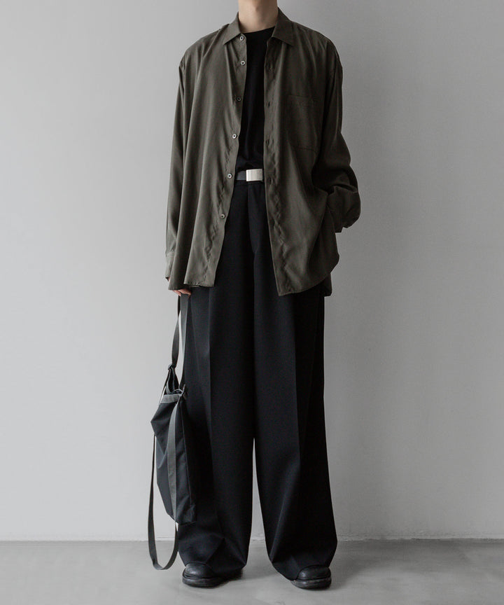 【stein】ssstein シュタインのOVERSIZED CUPRO LS SHIRT - GREY KHAKI 公式通販サイトsession福岡セレクトショップ