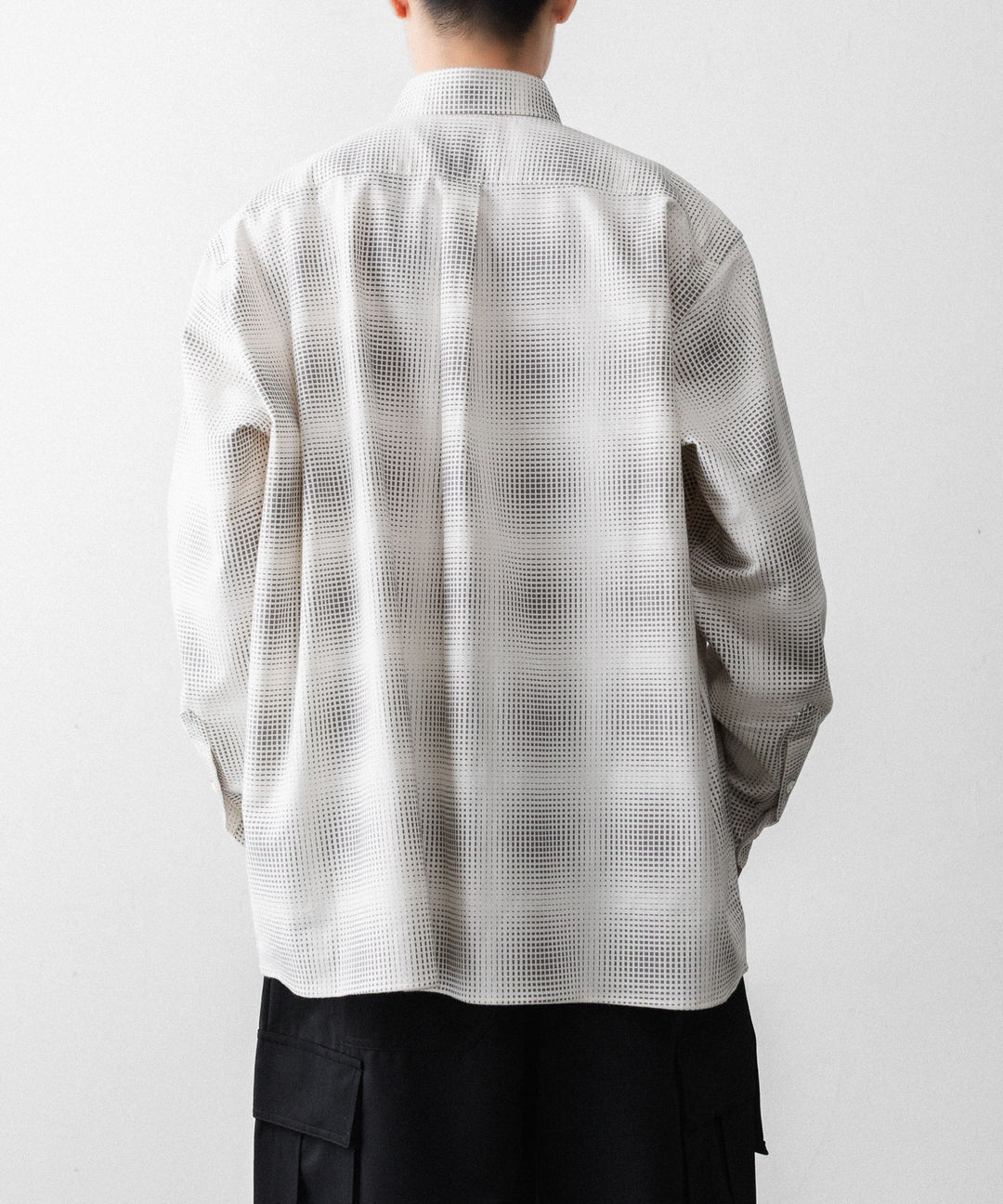 REVERBERATE リバーバレイトのFLANNEL SHIRTのWHITE×GREY 公式通販サイトsession福岡セレクトショップ