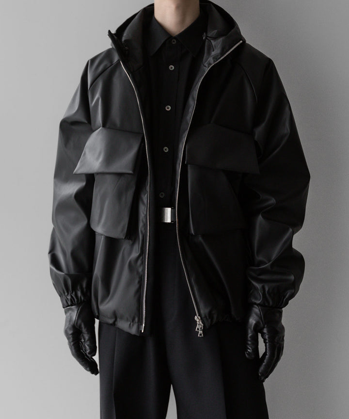 stein(シュタイン)の24SSコレクションHOODED SHORT JACKETのBLACK(CORTING)  代替テキストを編集