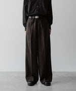 画像をギャラリービューアに読み込む, ssstein(シュタイン)の24AWコレクション EXTRA WIDE TROUSERS (HARRIS TWEED) - DARK BROWN 公式通販サイトsession福岡セレクトショップ
