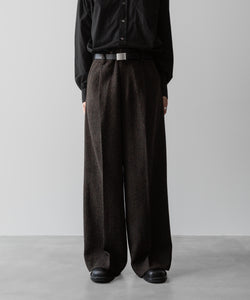 ssstein(シュタイン)の24AWコレクション EXTRA WIDE TROUSERS (HARRIS TWEED) - DARK BROWN 公式通販サイトsession福岡セレクトショップ