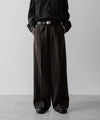 【ssstein】EXTRA WIDE TROUSERS (HARRIS TWEED) - DARK BROWN
