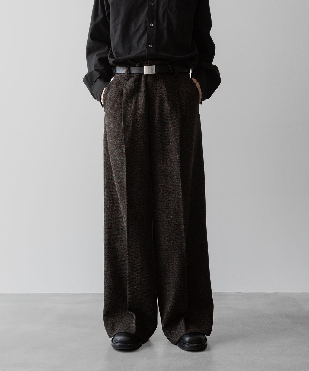 ssstein(シュタイン)の24AWコレクション EXTRA WIDE TROUSERS (HARRIS TWEED) - DARK BROWN 公式通販サイトsession福岡セレクトショップ