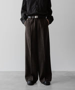 画像をギャラリービューアに読み込む, ssstein(シュタイン)の24AWコレクション EXTRA WIDE TROUSERS (HARRIS TWEED) - DARK BROWN 公式通販サイトsession福岡セレクトショップ
