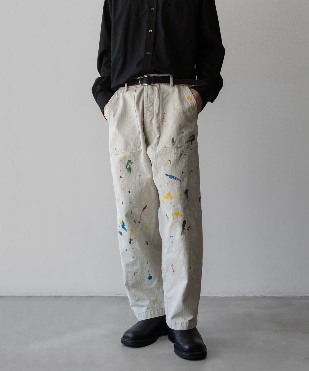 INTÉRIM - インテリムのMILK PAINT ORGANIC COTTON HBT TWILL BAKER PANTSのPU.IVORY公式通販サイトsession福岡セレクトショップ