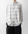 【REVERBERATE】FLANNEL SHIRT - WHITE×GREY