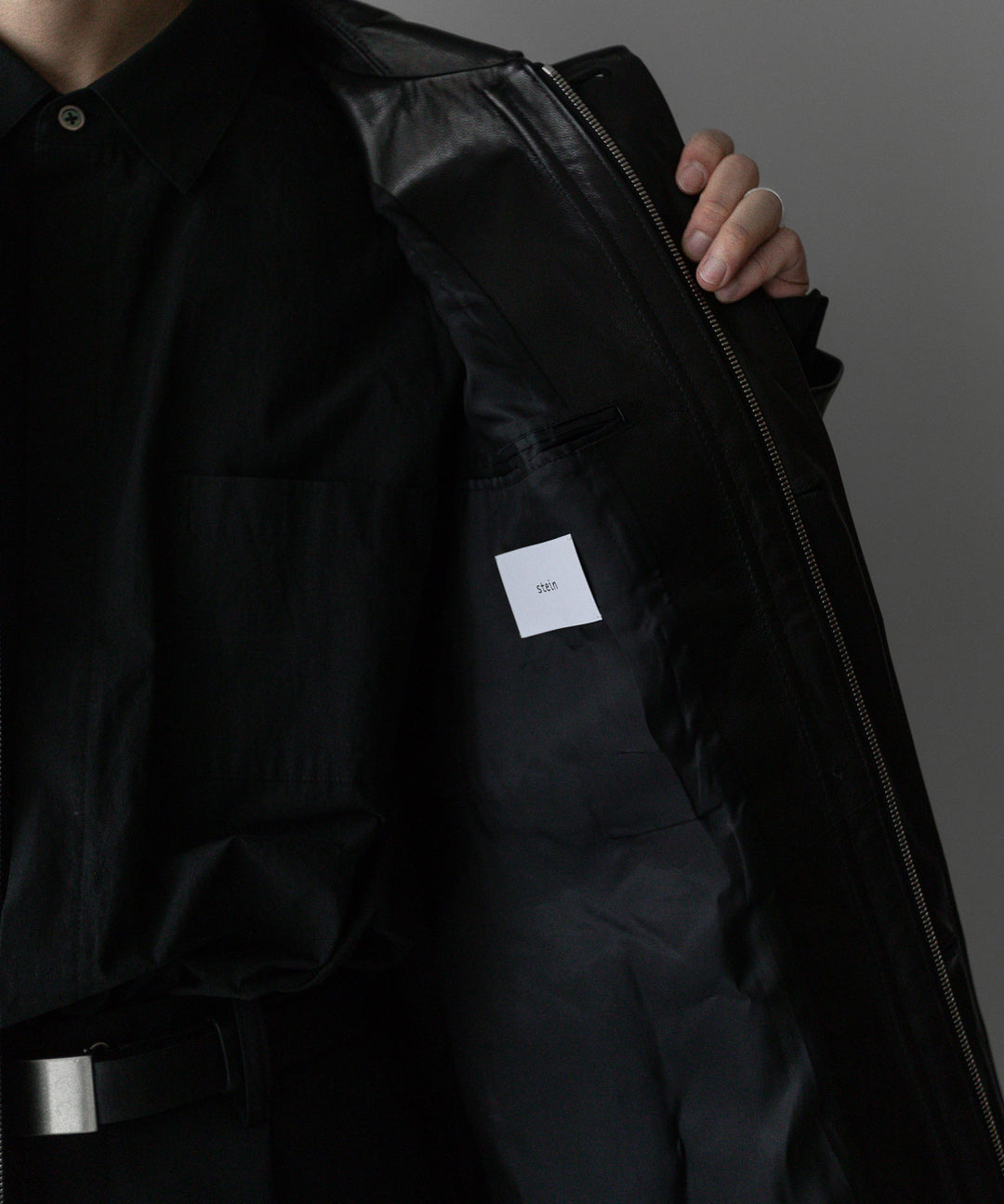 stein シュタイン 23AW LEATHER ZIP JACKET - BLACK sessionセッション福岡セレクトショップ 公式通販サイト