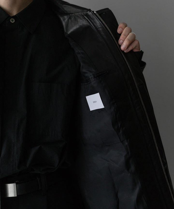 stein シュタイン 23AW LEATHER ZIP JACKET - BLACK sessionセッション福岡セレクトショップ 公式通販サイト