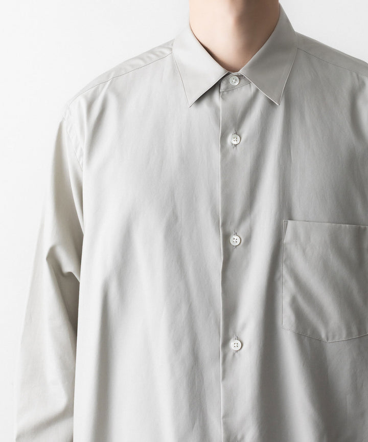 ssstein(シュタイン)の PIMA COTTON OVERSIZED REGULAR COLLAR SHIRT - OFF GREYの公式通販サイトsession福岡セレクトショップ