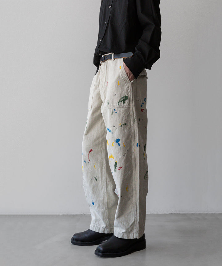 INTÉRIM - インテリムのMILK PAINT ORGANIC COTTON HBT TWILL BAKER PANTSのPU.IVORY公式通販サイトsession福岡セレクトショップ