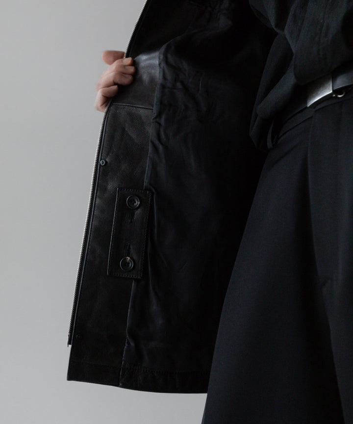 stein シュタイン 23AW LEATHER ZIP JACKET - BLACK sessionセッション福岡セレクトショップ 公式通販サイト