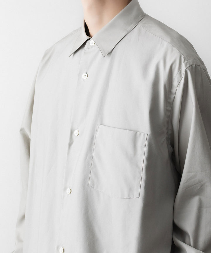 ssstein(シュタイン)の PIMA COTTON OVERSIZED REGULAR COLLAR SHIRT - OFF GREYの公式通販サイトsession福岡セレクトショップ