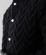 画像をギャラリービューアに読み込む, Fujimoto フジモトのPATTERNED FEATHERY CARDIGAN - BLACKの公式通販サイトsession福岡セレクトショップ
