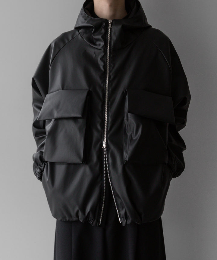 stein(シュタイン)の24SSコレクションHOODED SHORT JACKETのBLACK(CORTING)  代替テキストを編集