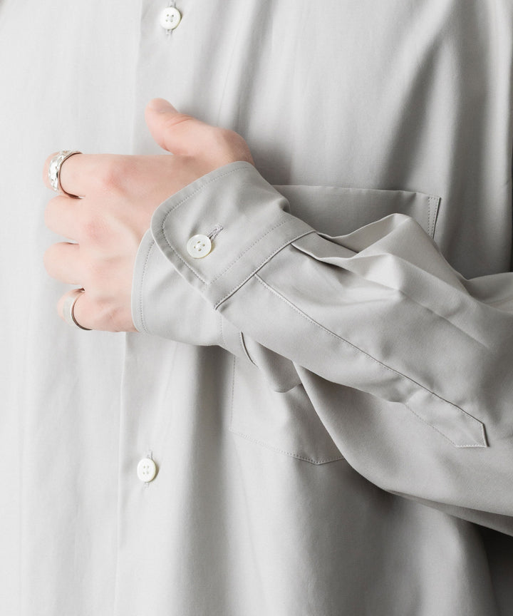 ssstein(シュタイン)の PIMA COTTON OVERSIZED REGULAR COLLAR SHIRT - OFF GREYの公式通販サイトsession福岡セレクトショップ